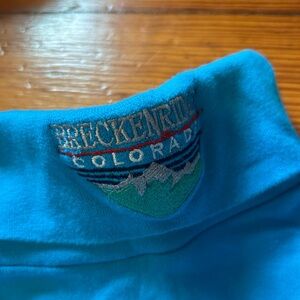 1990s Turtleneck Breckenridge Colorado Teal Ski 🎿beauty , this thing goes crazy